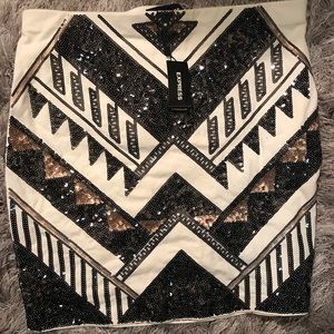 NWT Express Sequin Aztec Glam Skirt